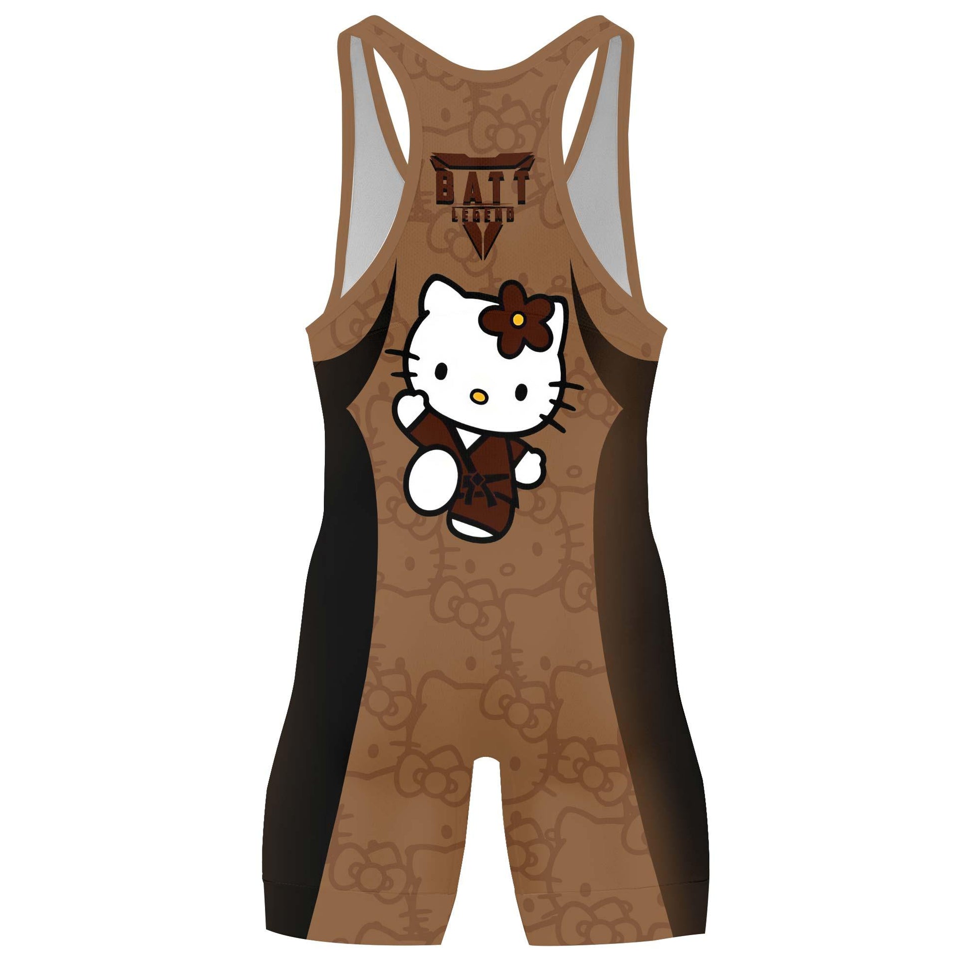 Hello Kitty Jiu Jitsu Brown Wrestling Singlet