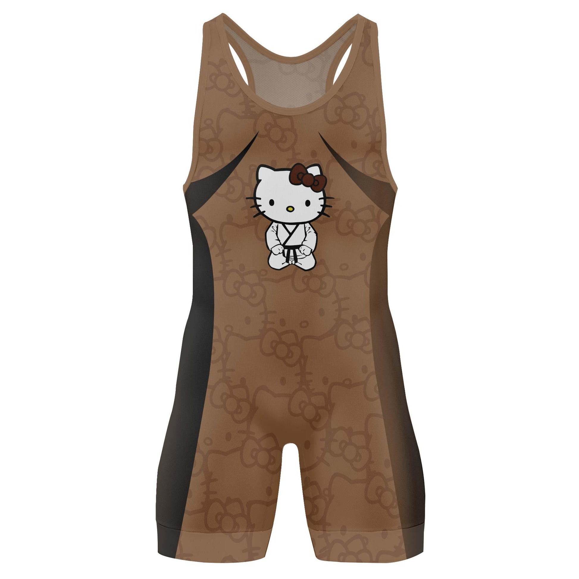 Hello Kitty Jiu Jitsu Brown Wrestling Singlet