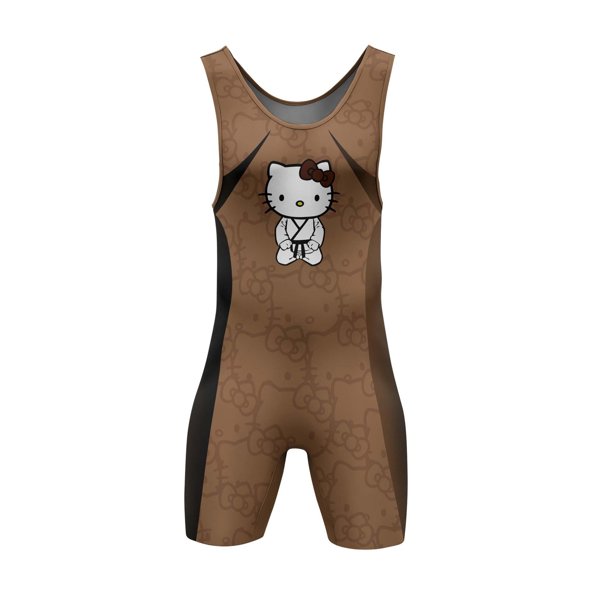Hello Kitty Jiu Jitsu Brown Wrestling Singlet