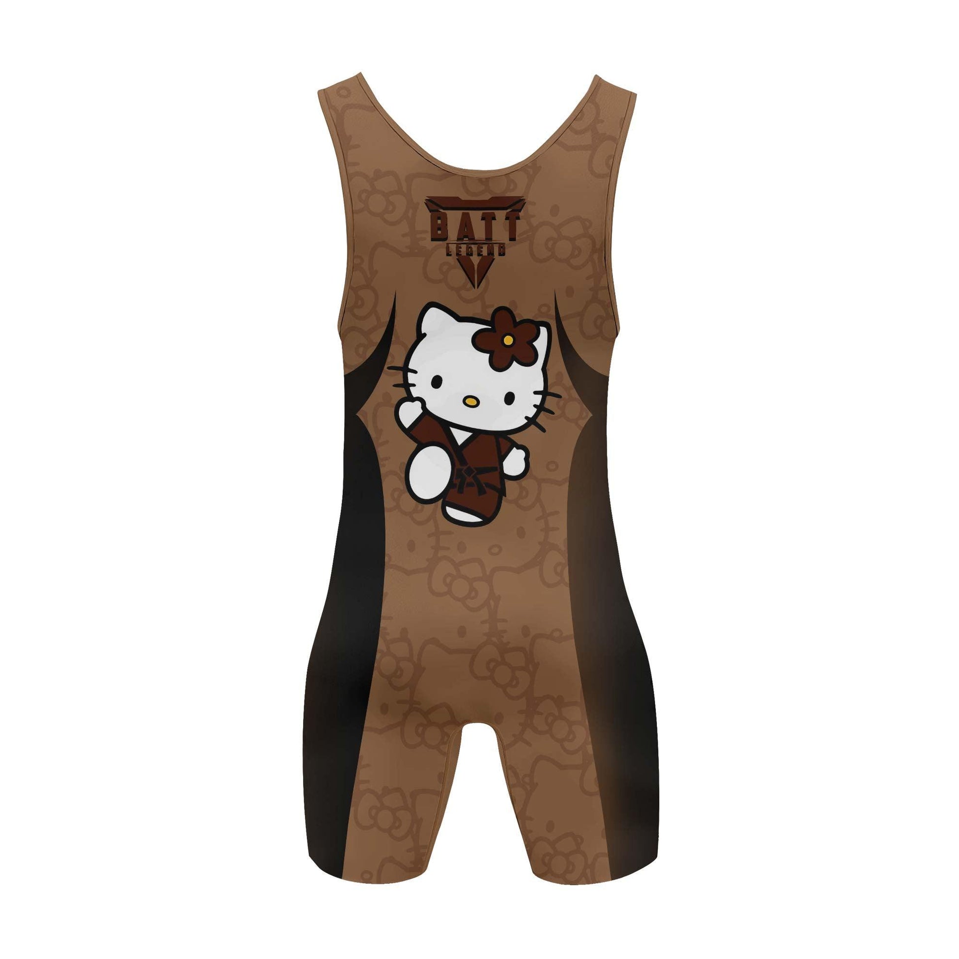 Hello Kitty Jiu Jitsu Brown Wrestling Singlet