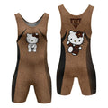 Hello Kitty Jiu Jitsu Brown Wrestling Singlet