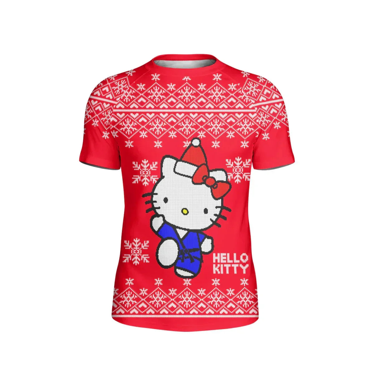 Hello Kitty Jiu Jitsu Christmas Kids Rash Guard