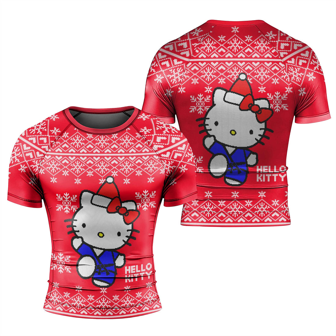 Hello Kitty Jiu Jitsu Christmas Rash Guard