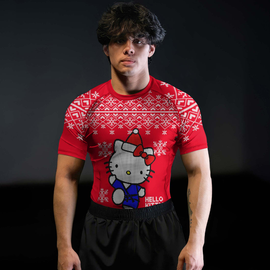 Hello Kitty Jiu Jitsu Christmas Rash Guard
