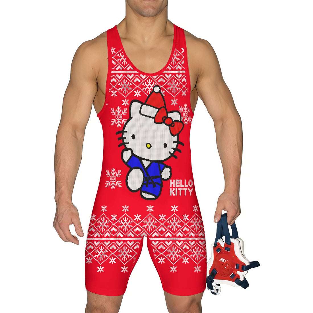 Hello Kitty Jiu Jitsu Christmas Wrestling Singlet