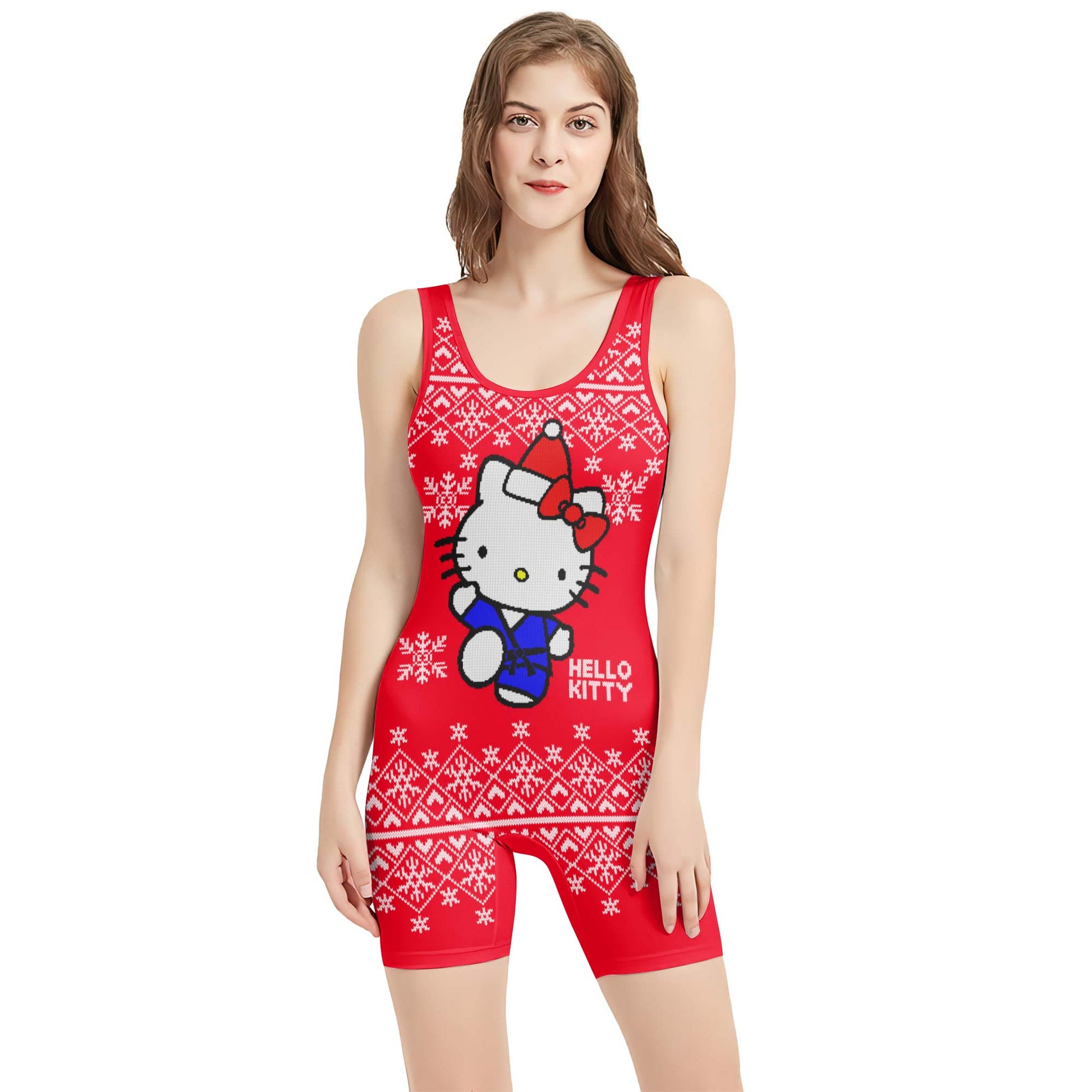 Hello Kitty Jiu Jitsu Christmas Wrestling Singlet