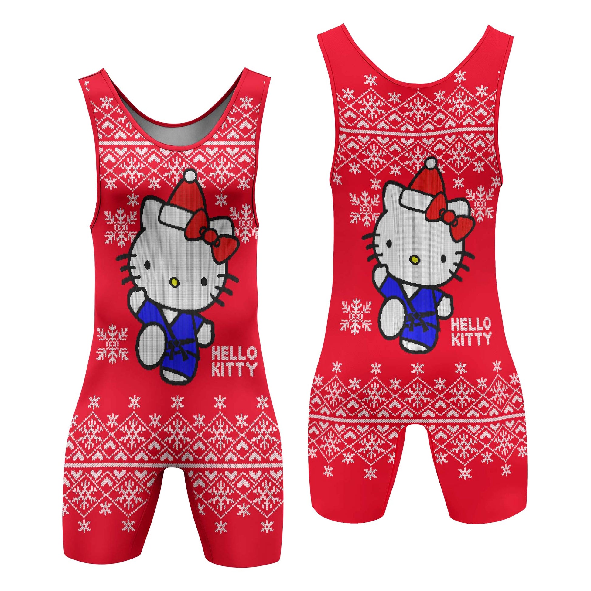 Hello Kitty Jiu Jitsu Christmas Wrestling Singlet