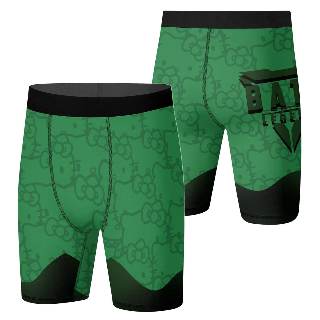 Hello Kitty Jiu Jitsu Green Compression Shorts