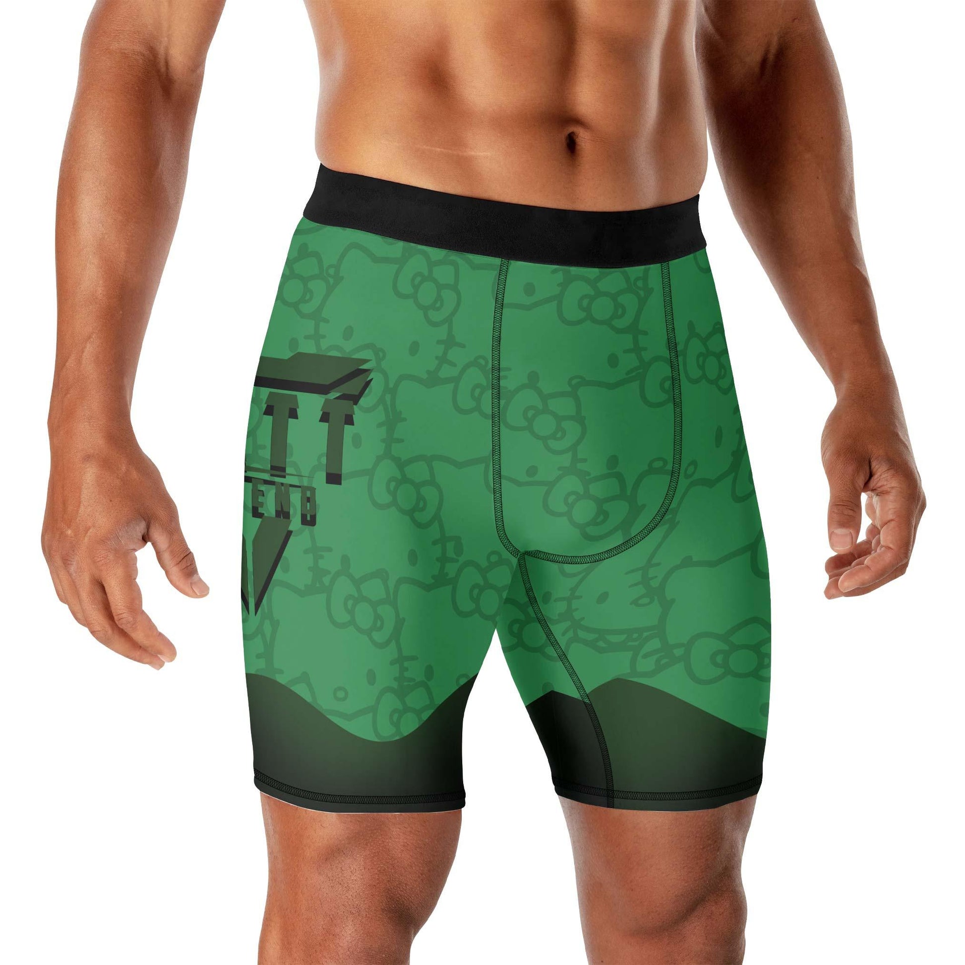 Hello Kitty Jiu Jitsu Green Compression Shorts