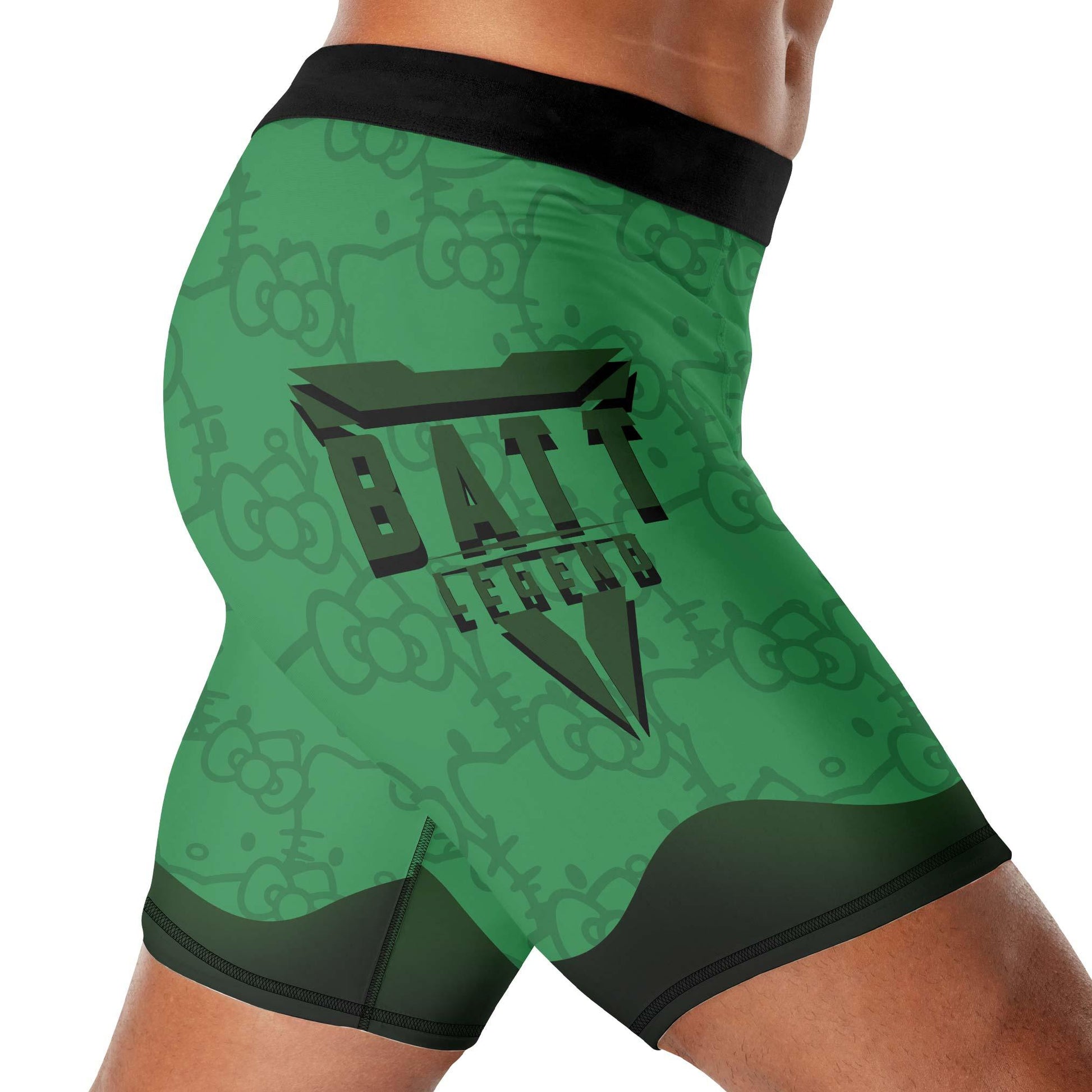 Hello Kitty Jiu Jitsu Green Compression Shorts