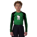 Hello Kitty Jiu Jitsu Green Kids Rash Guard