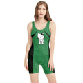 Hello Kitty Jiu Jitsu Green Wrestling Singlet