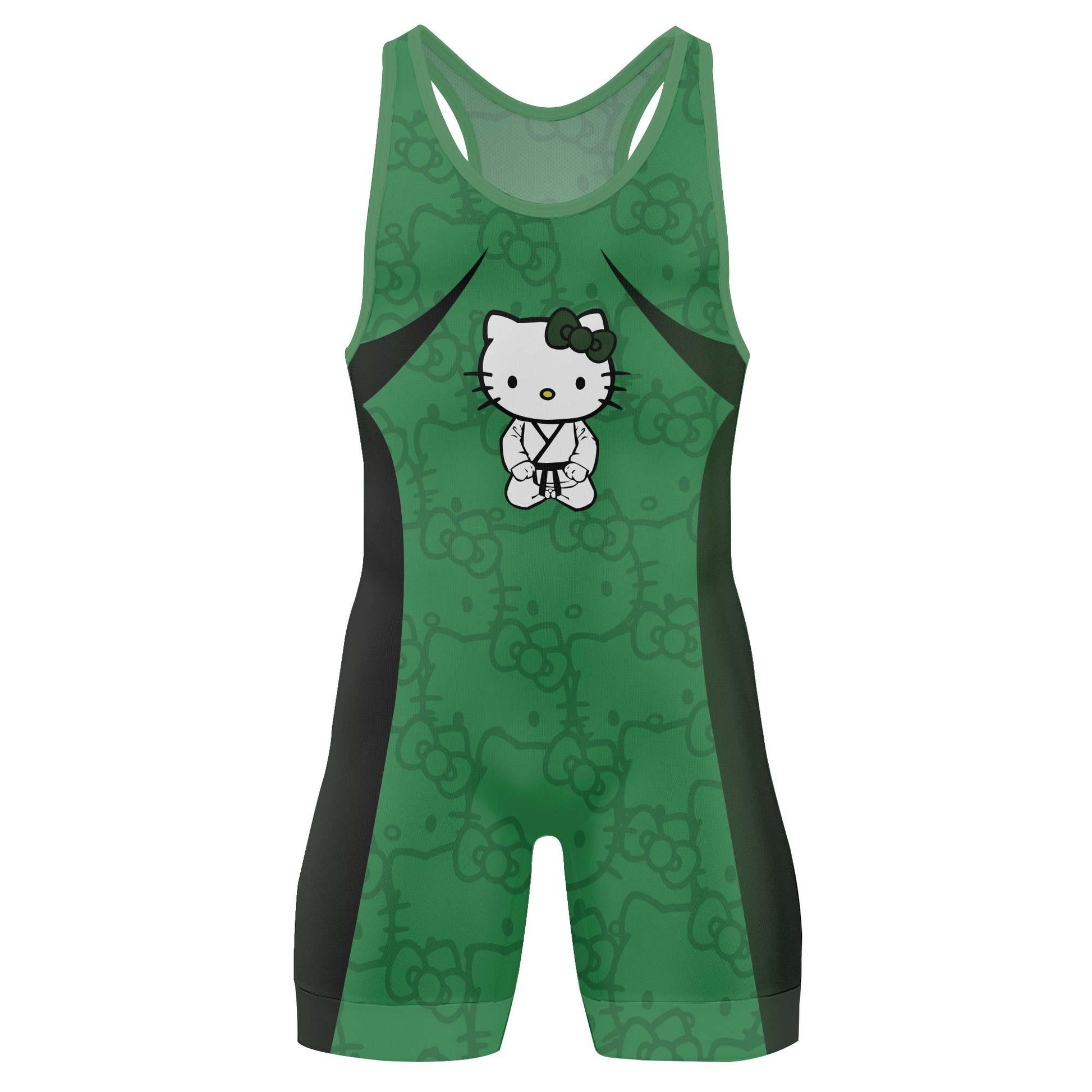 Hello Kitty Jiu Jitsu Green Wrestling Singlet