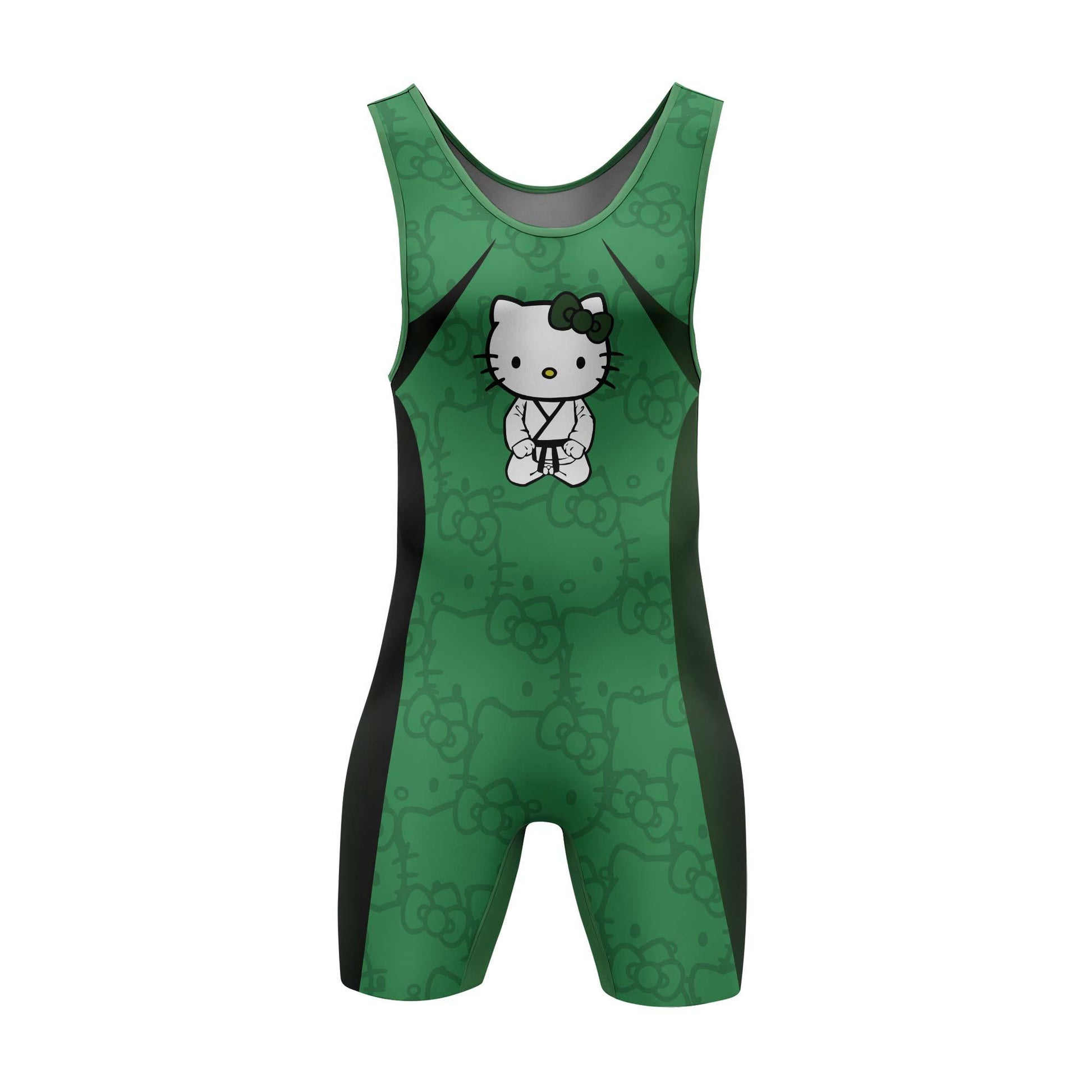 Hello Kitty Jiu Jitsu Green Wrestling Singlet