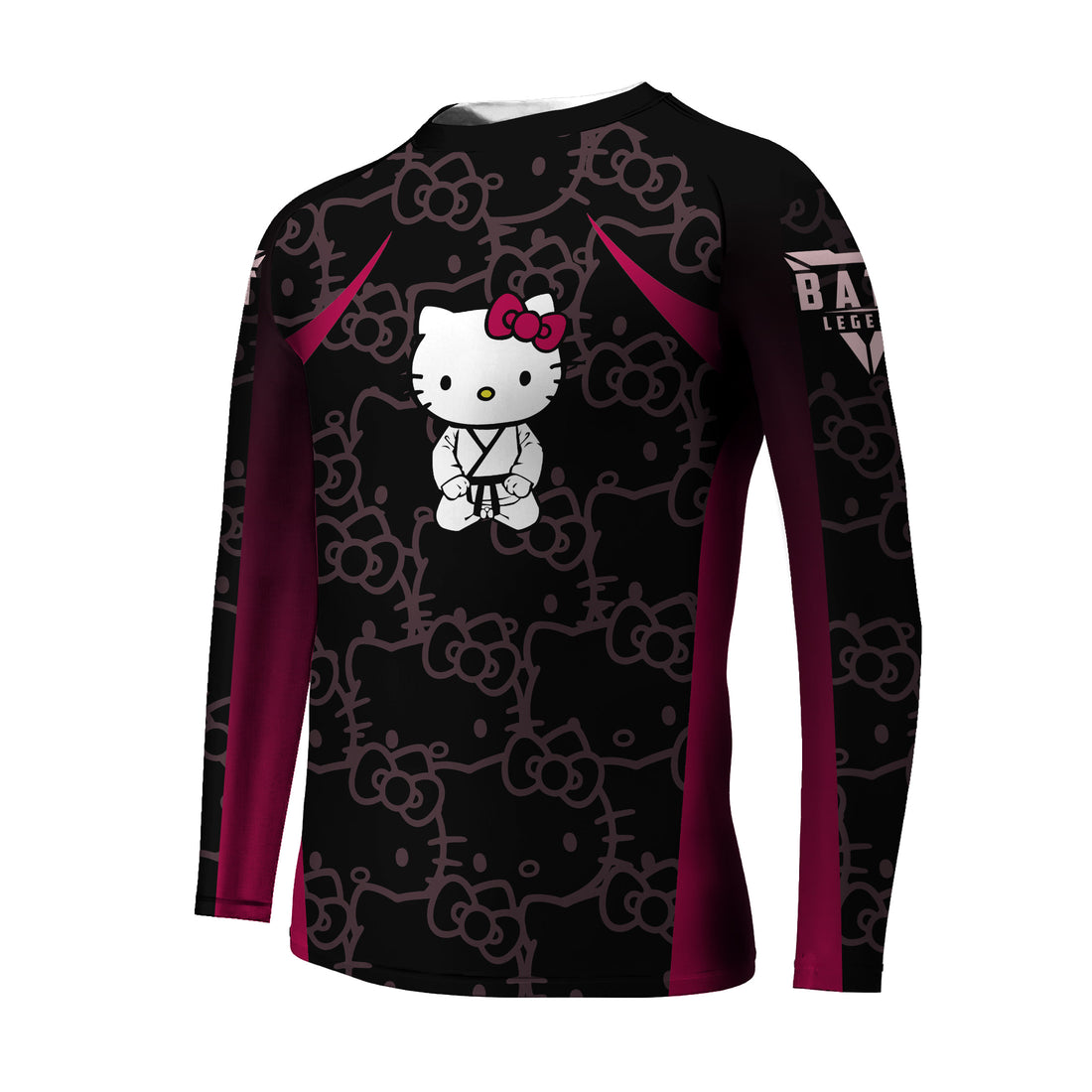 Hello Kitty Jiu Jitsu Magenta Kids Rash Guard