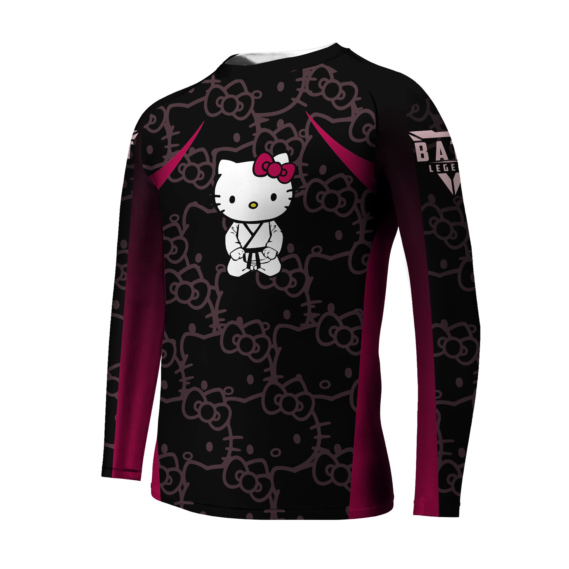 Hello Kitty Jiu Jitsu Magenta Kids Rash Guard