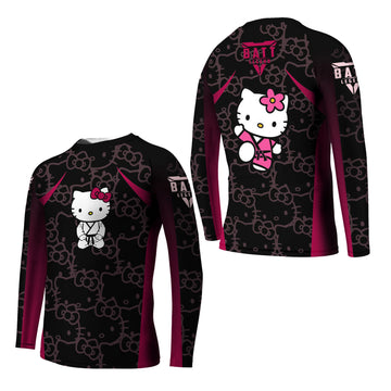 Hello Kitty Jiu Jitsu Magenta Kids Rash Guard