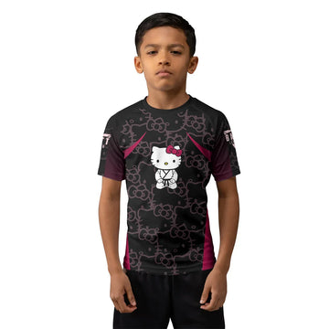 Hello Kitty Jiu Jitsu Magenta Kids Rash Guard