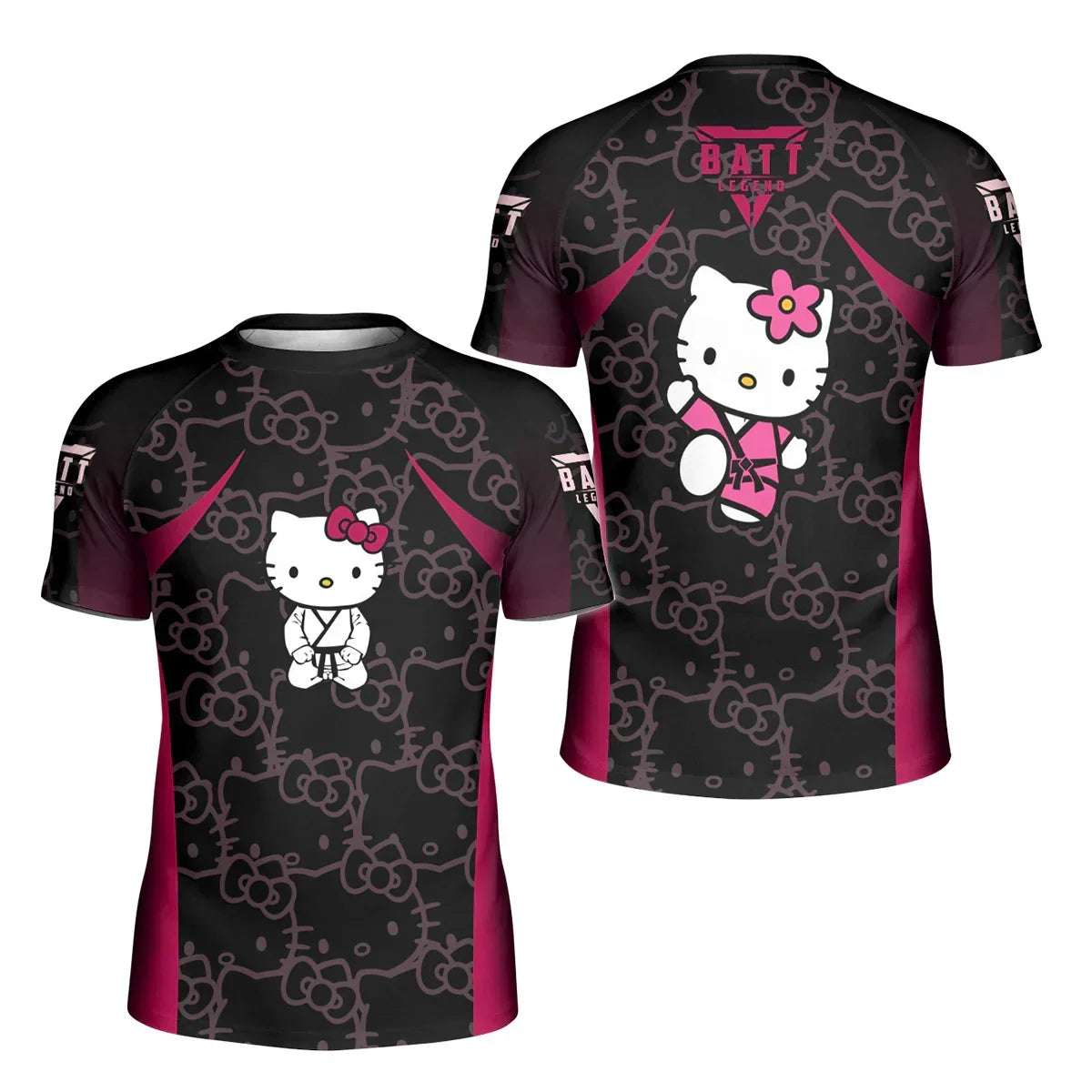 Hello Kitty Jiu Jitsu Magenta Kids Rash Guard