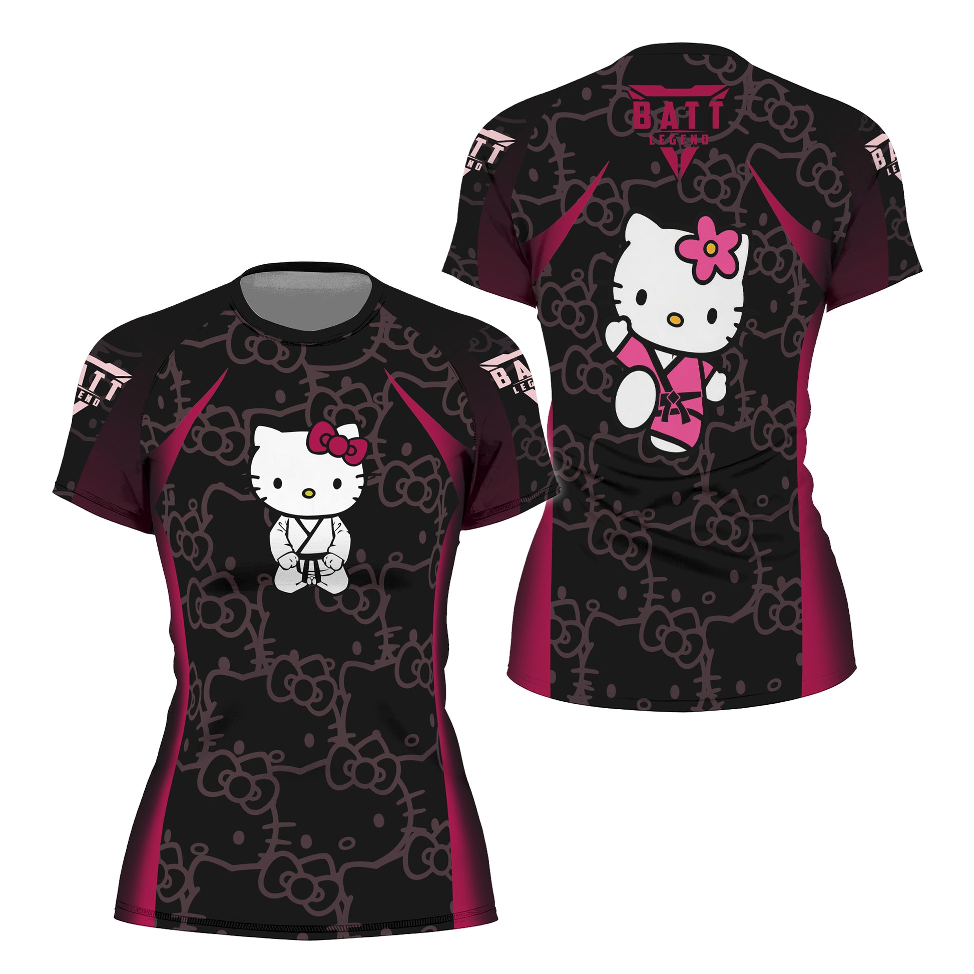 Hello Kitty Jiu Jitsu Magenta Rash Guard