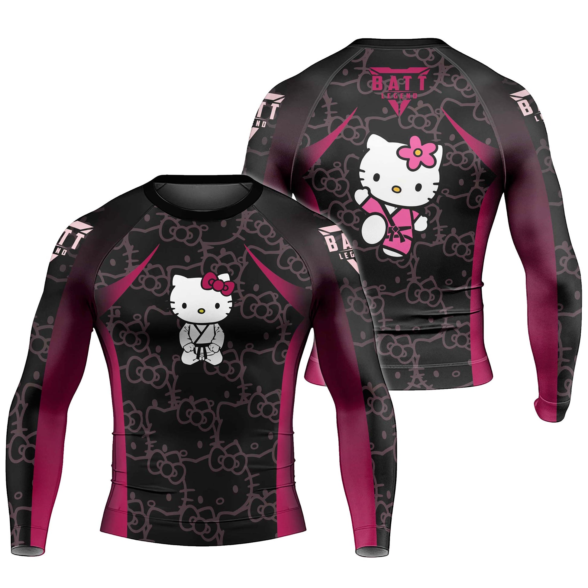 Hello Kitty Jiu Jitsu Magenta Rash Guard