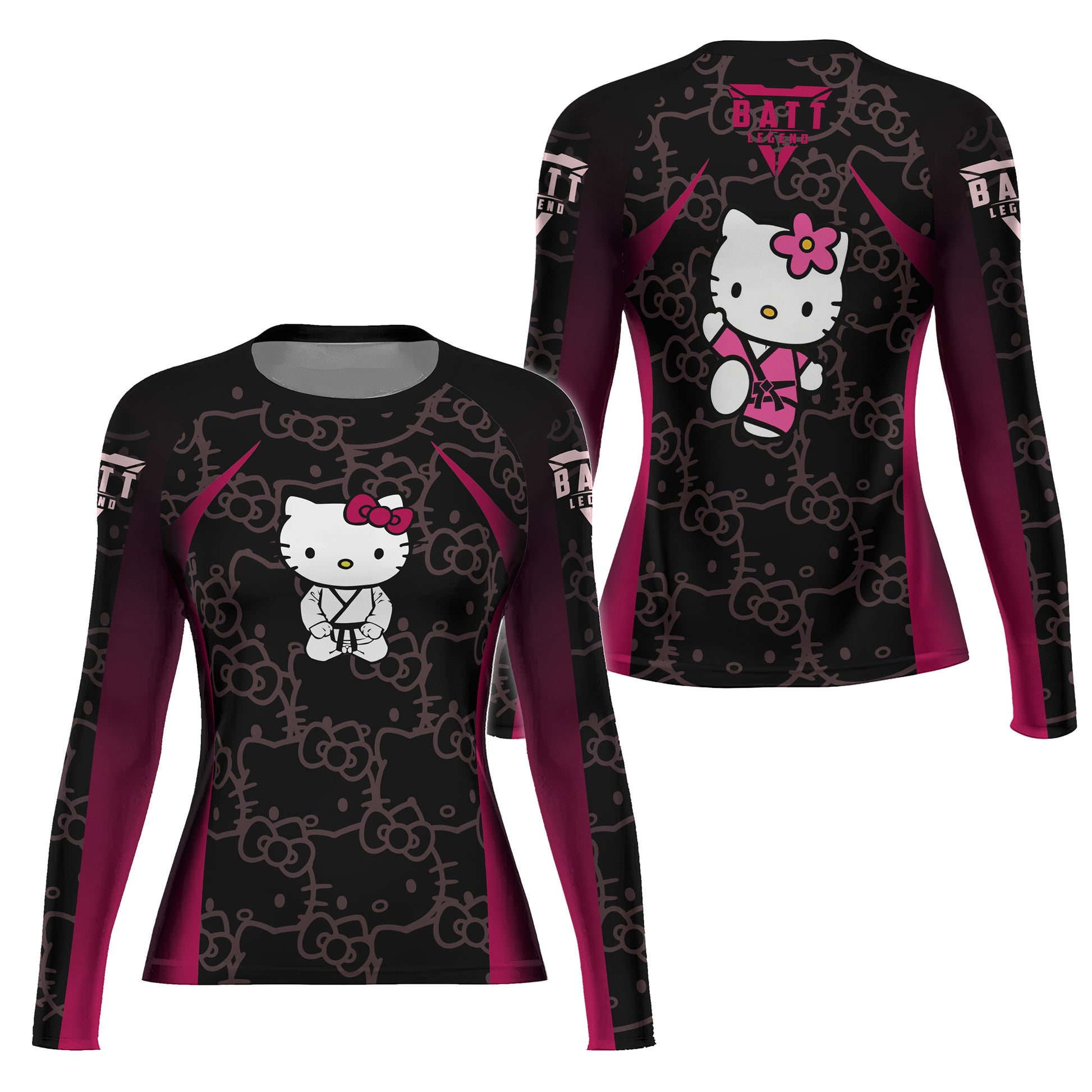 Hello Kitty Jiu Jitsu Magenta Rash Guard
