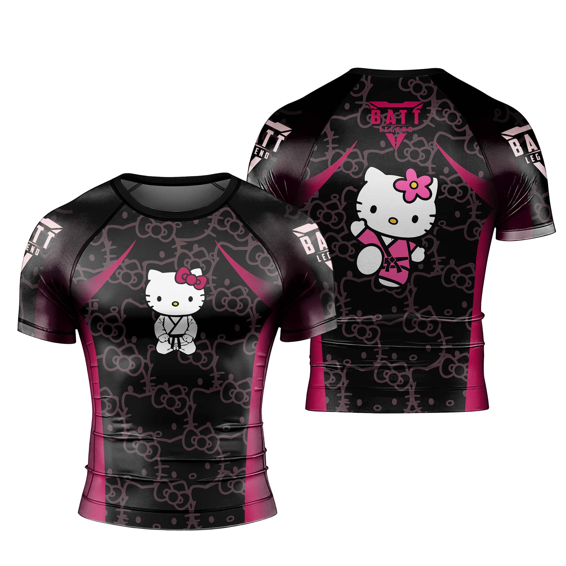 Hello Kitty Jiu Jitsu Magenta Rash Guard