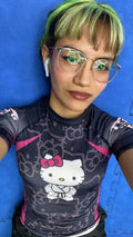 Hello Kitty Jiu Jitsu Magenta Rash Guard