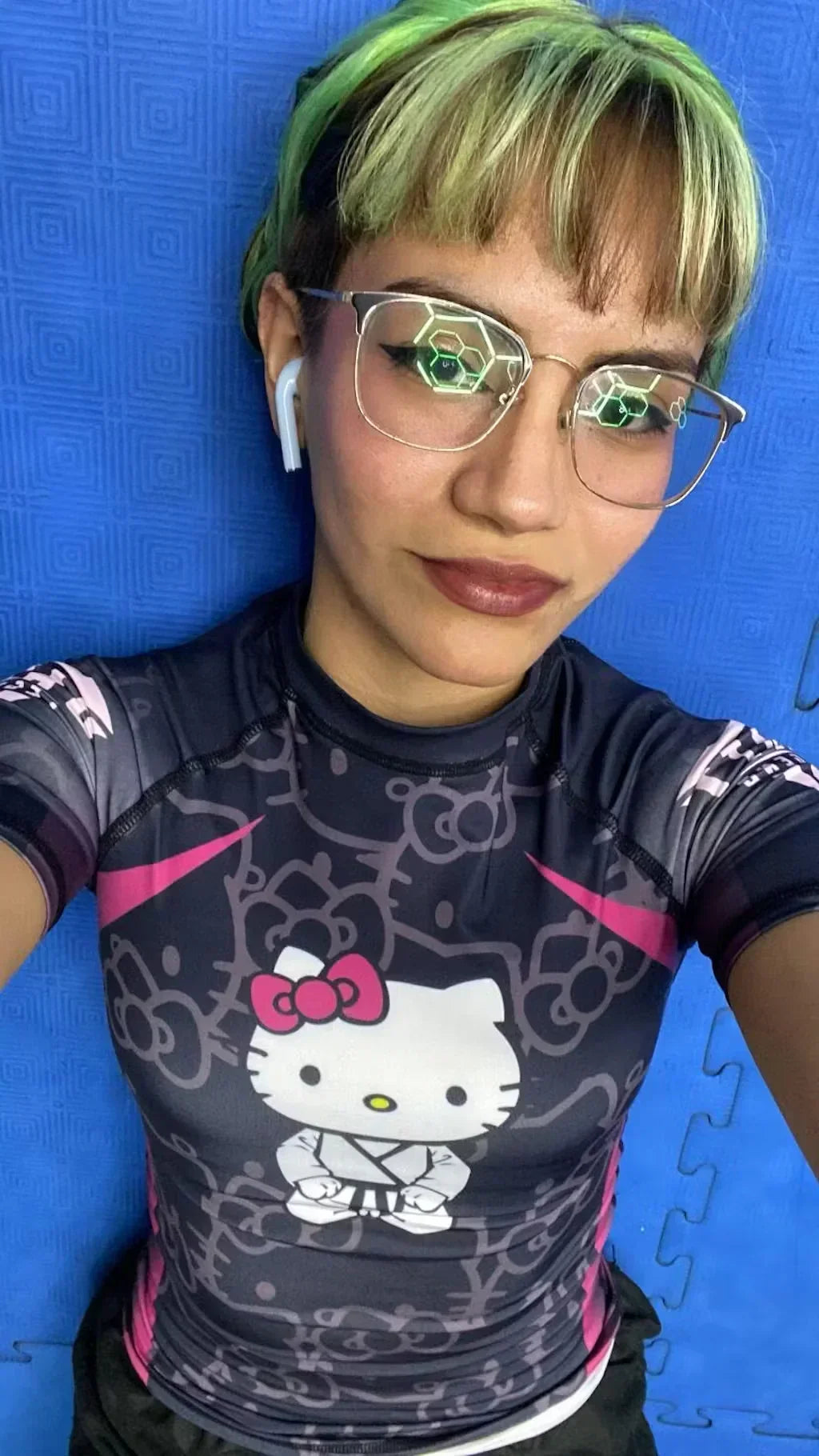 Hello Kitty Jiu Jitsu Magenta Rash Guard