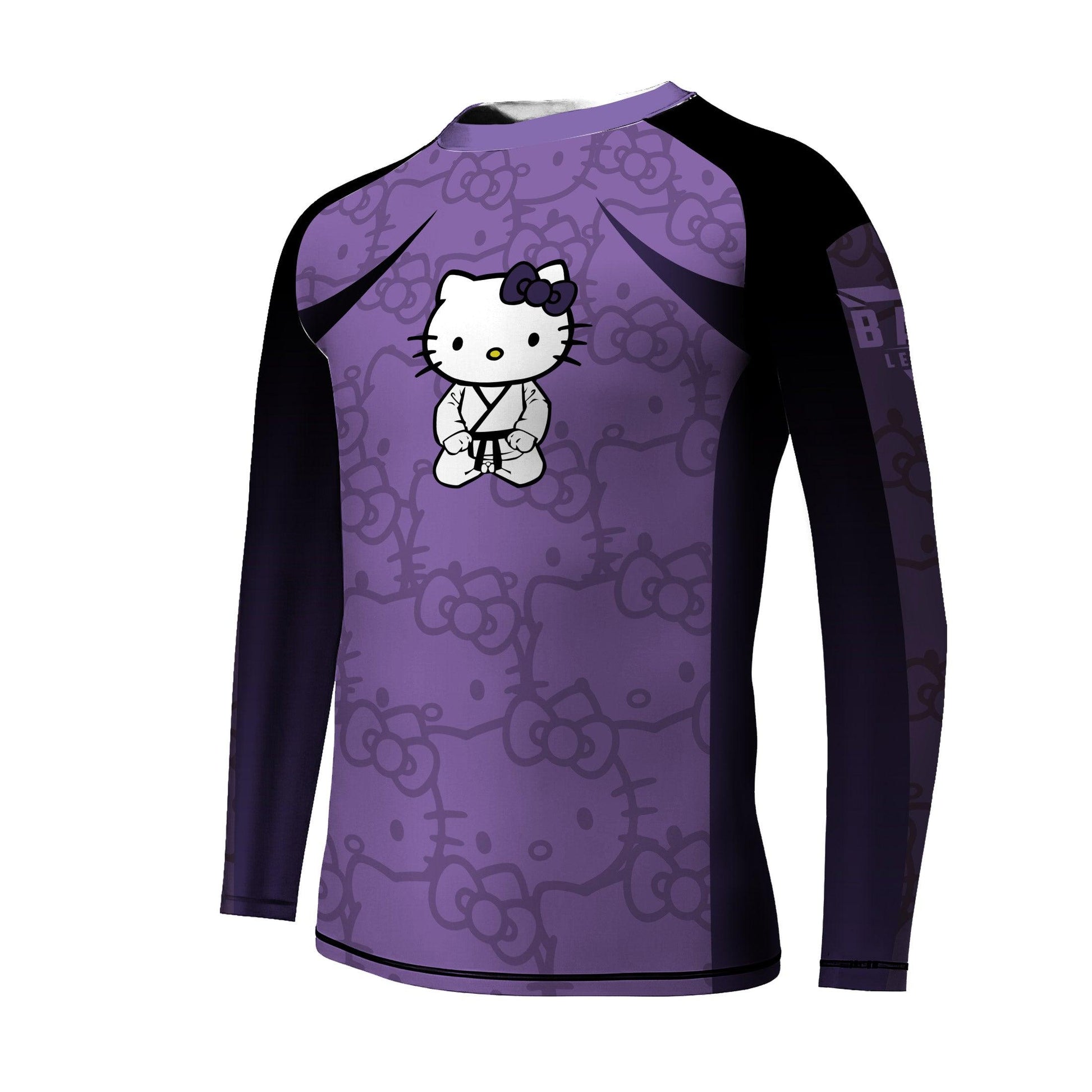 Hello Kitty Jiu Jitsu Purple Kids Rash Guard
