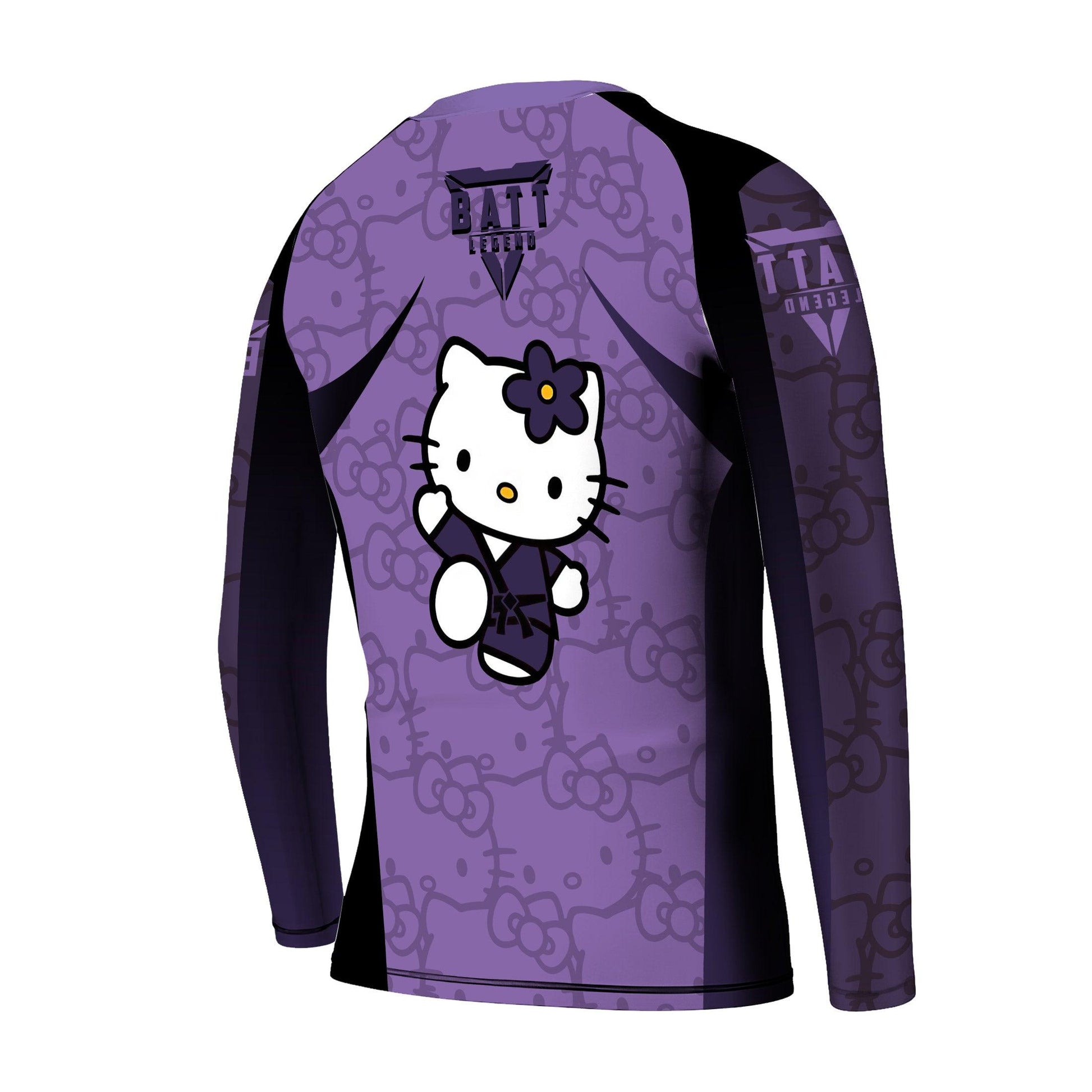 Hello Kitty Jiu Jitsu Purple Kids Rash Guard
