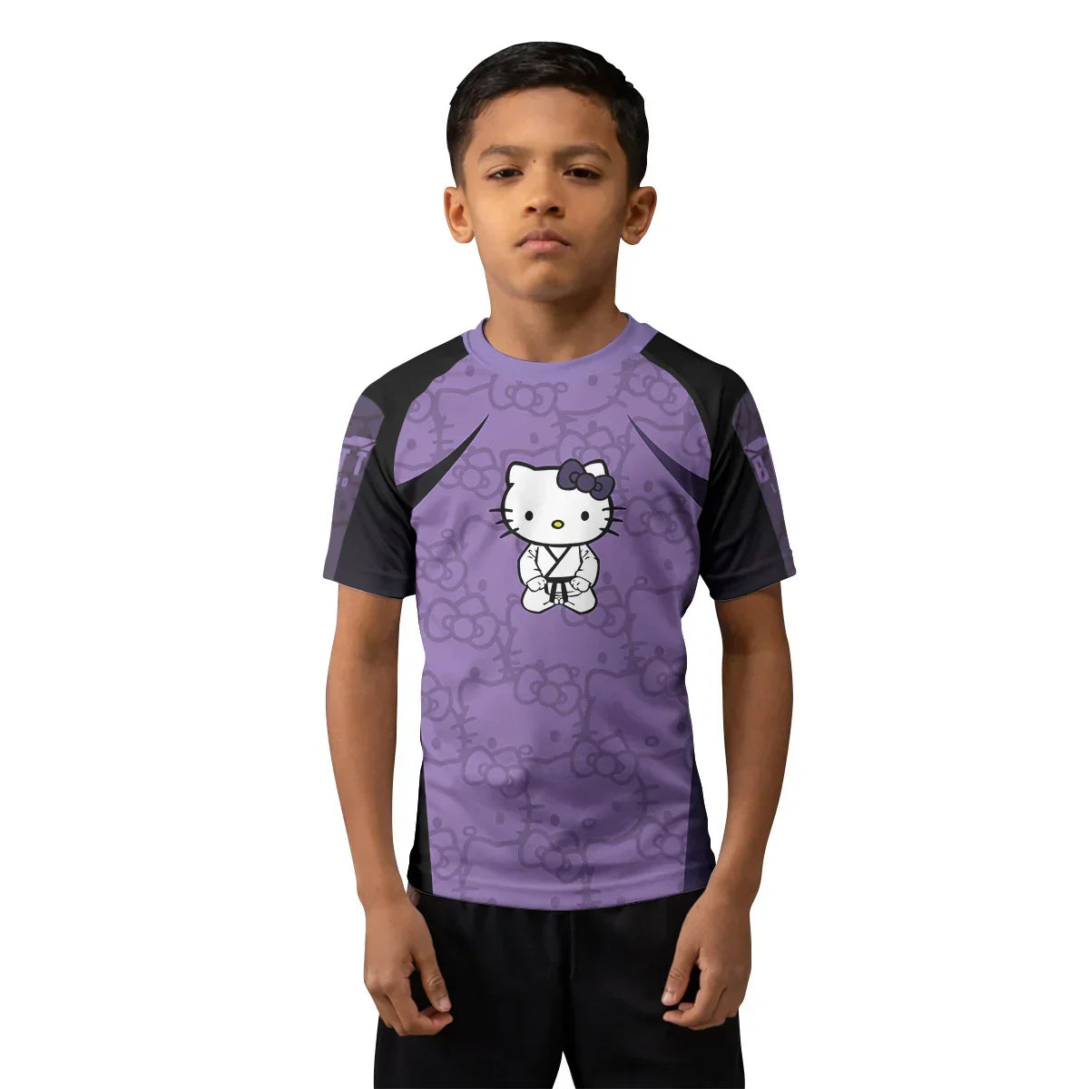 Hello Kitty Jiu Jitsu Purple Kids Rash Guard