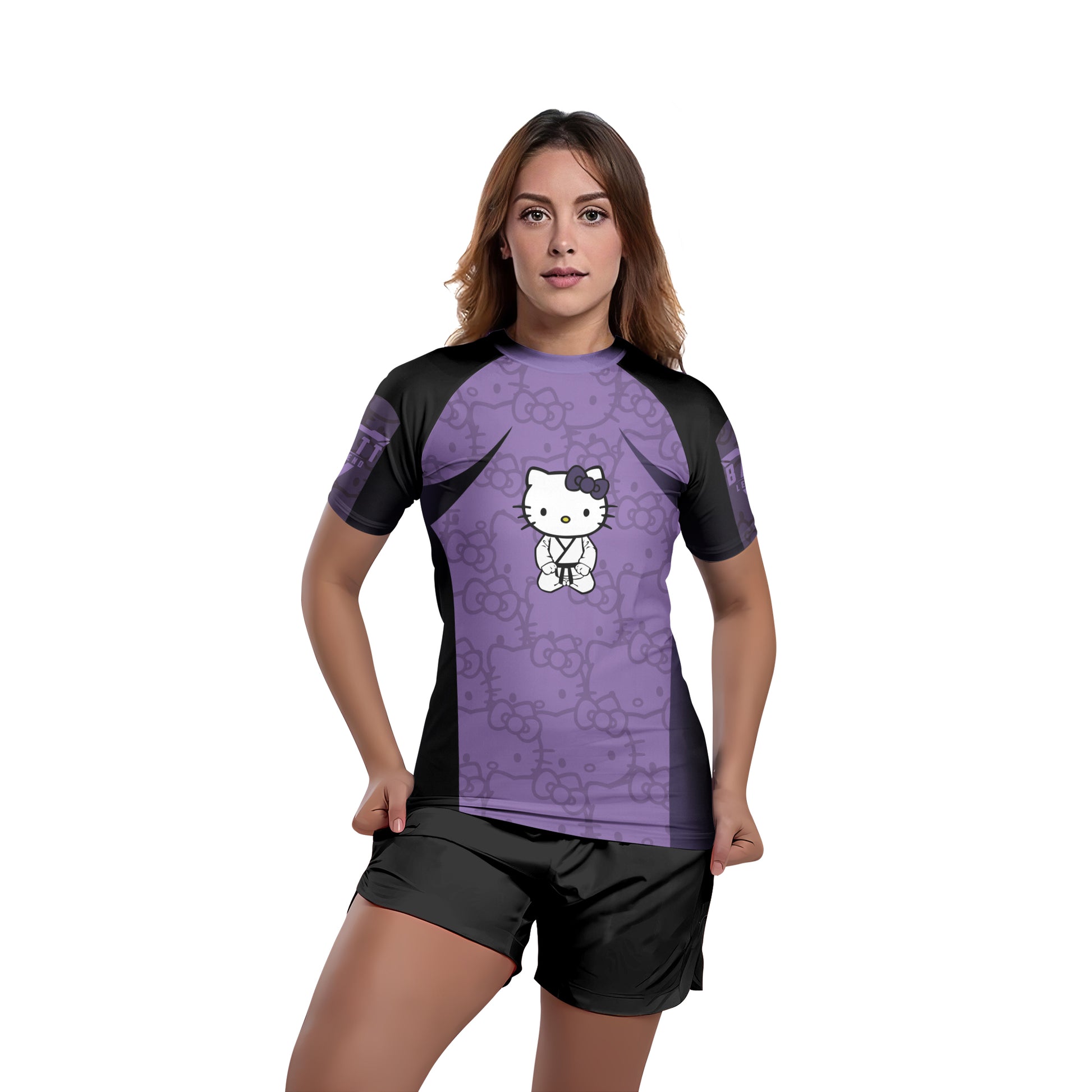 Hello Kitty Jiu Jitsu Purple Rash Guard