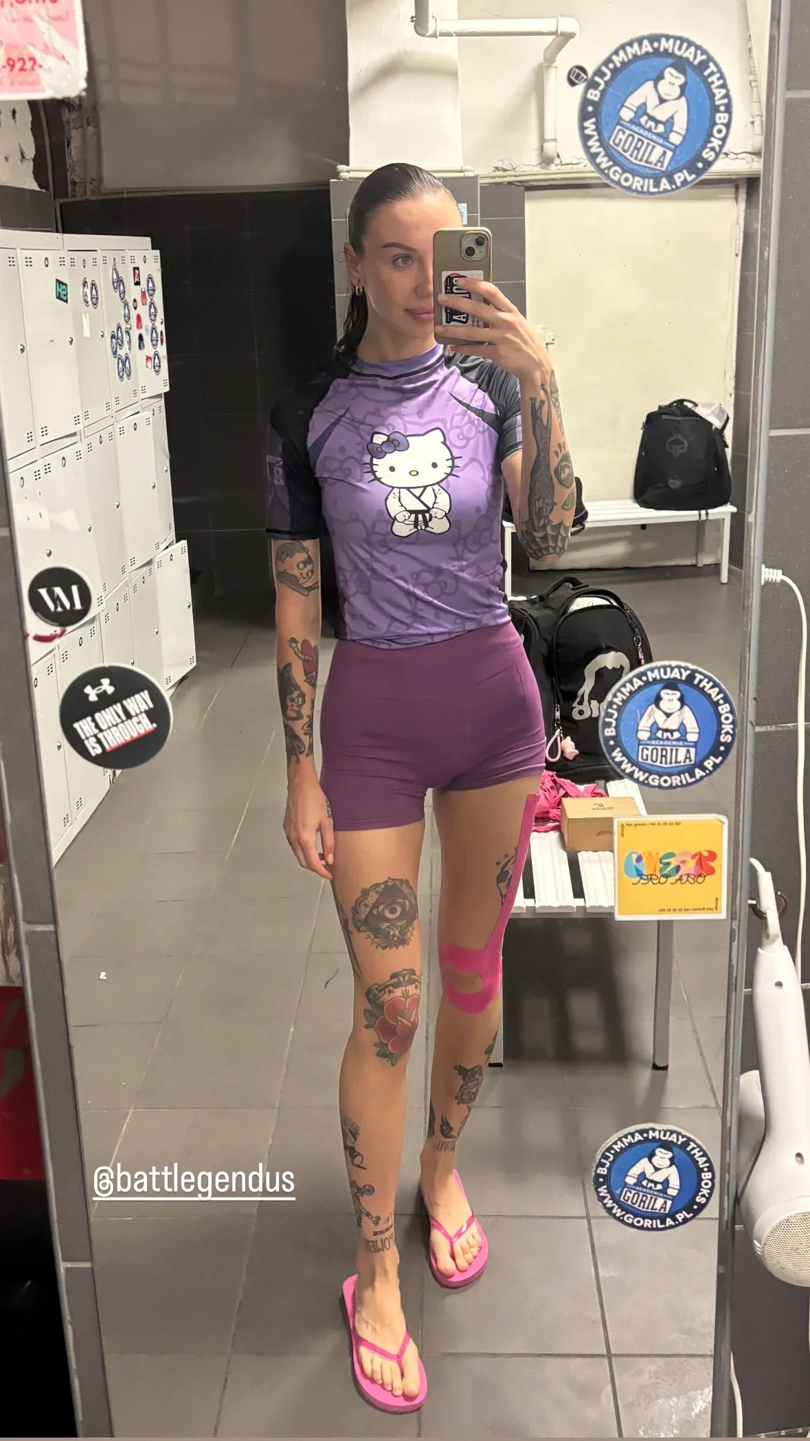 Hello Kitty Jiu Jitsu Purple Rash Guard