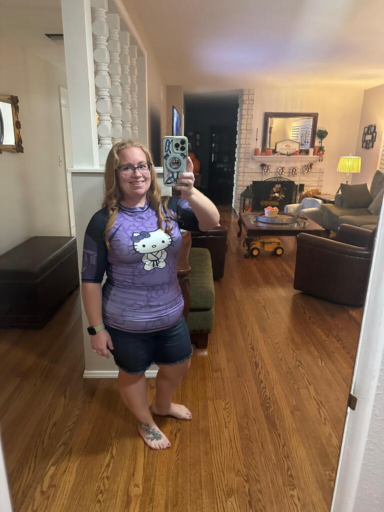 Hello Kitty Jiu Jitsu Purple Rash Guard