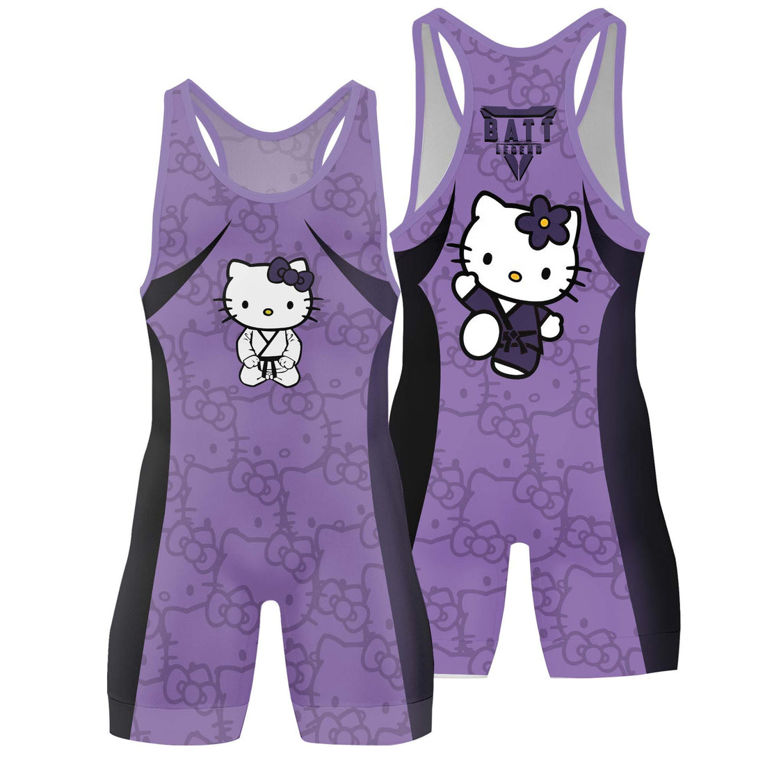 Hello Kitty Jiu Jitsu Purple Wrestling Singlet