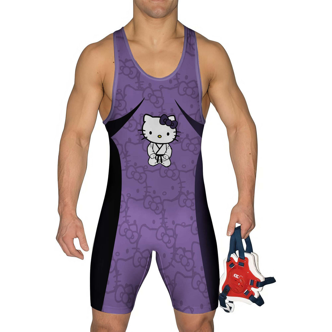 Hello Kitty Jiu Jitsu Purple Wrestling Singlet