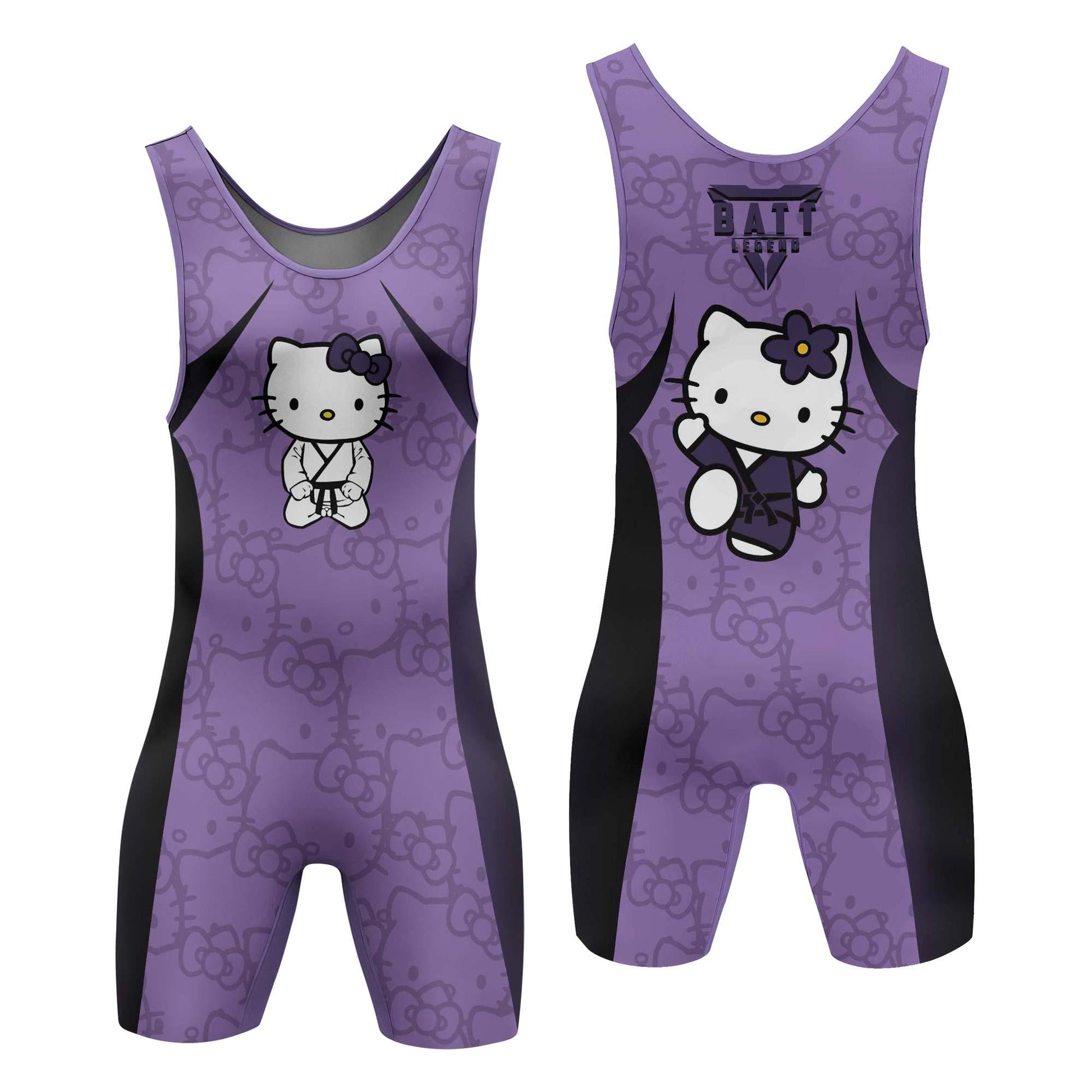 Hello Kitty Jiu Jitsu Purple Wrestling Singlet