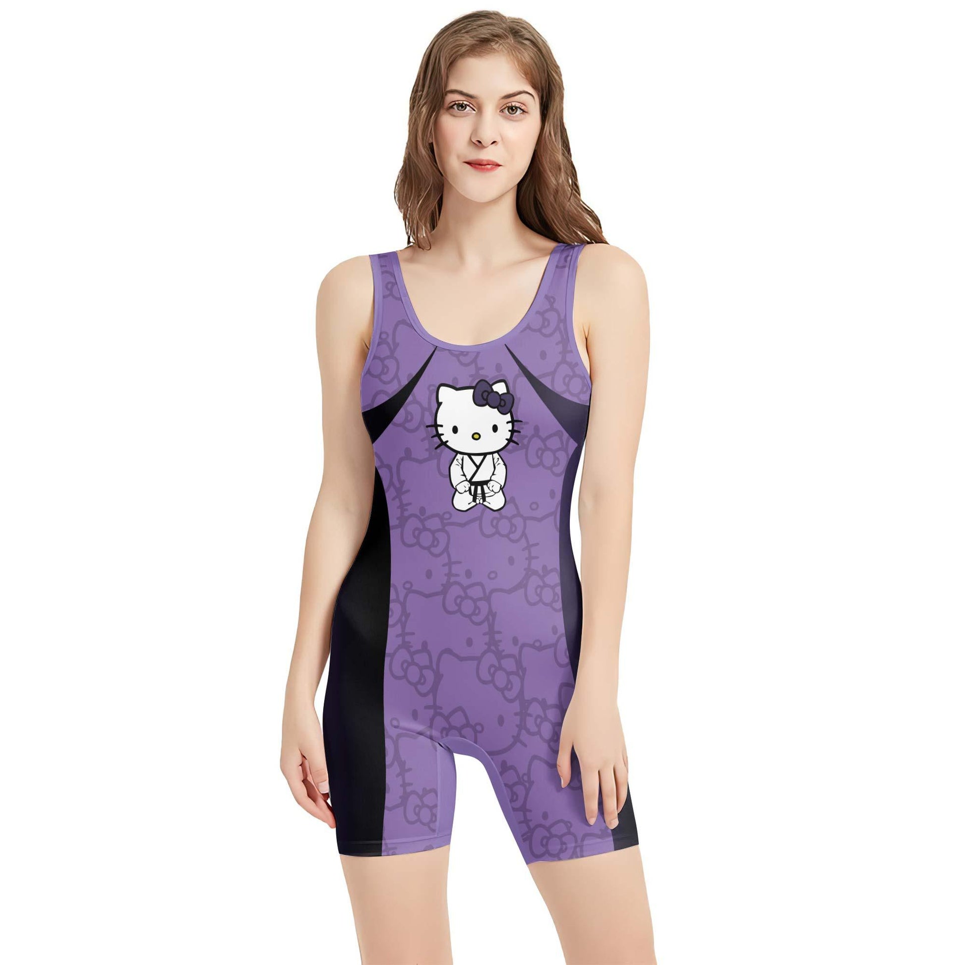 Hello Kitty Jiu Jitsu Purple Wrestling Singlet