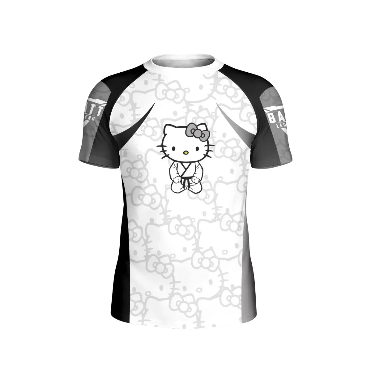 Hello Kitty Jiu Jitsu White Kids Rash Guard