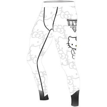 Hello Kitty Jiu Jitsu White Men's Compression Leggings