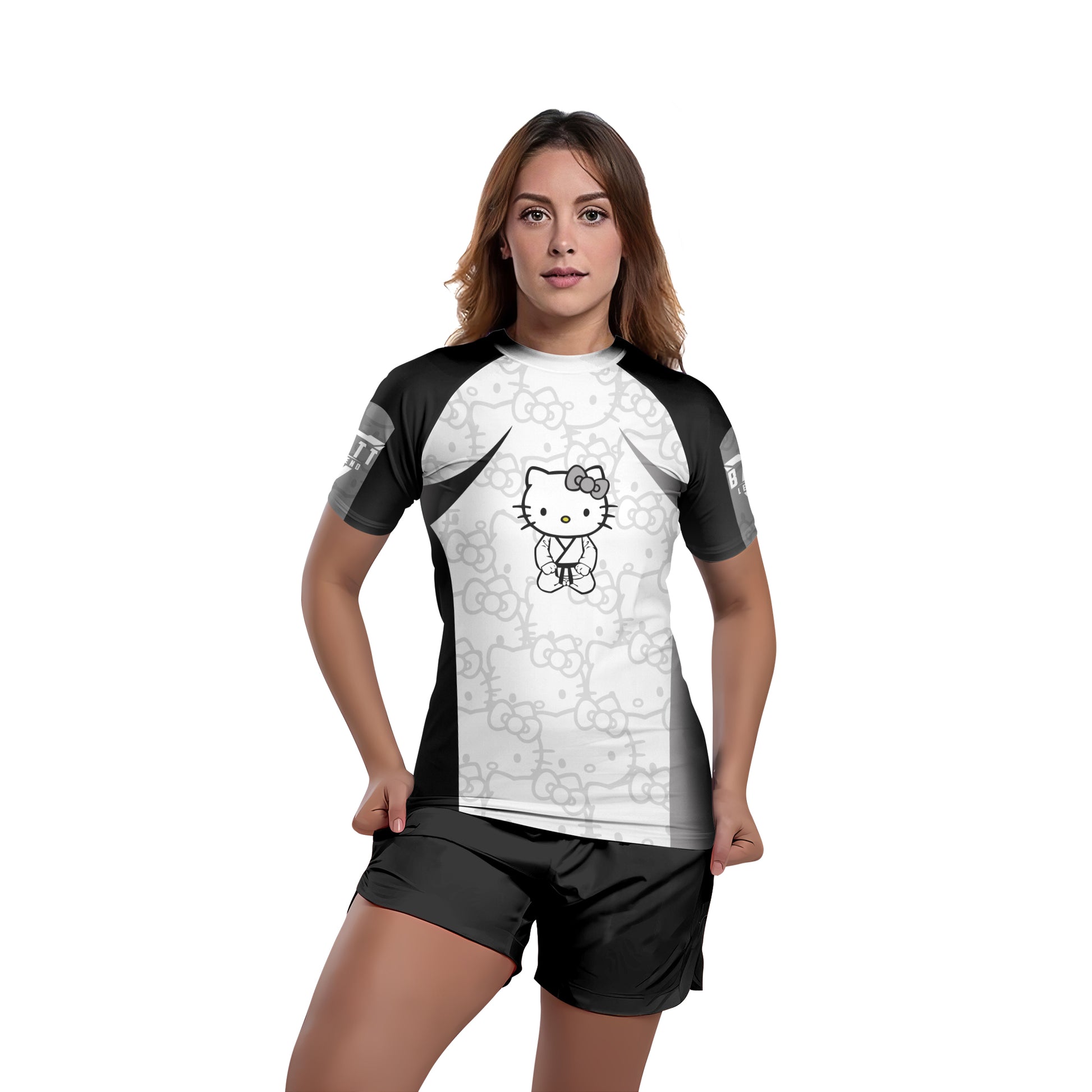Hello Kitty Jiu Jitsu White Rash Guard