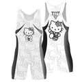Hello Kitty Jiu Jitsu White Wrestling Singlet