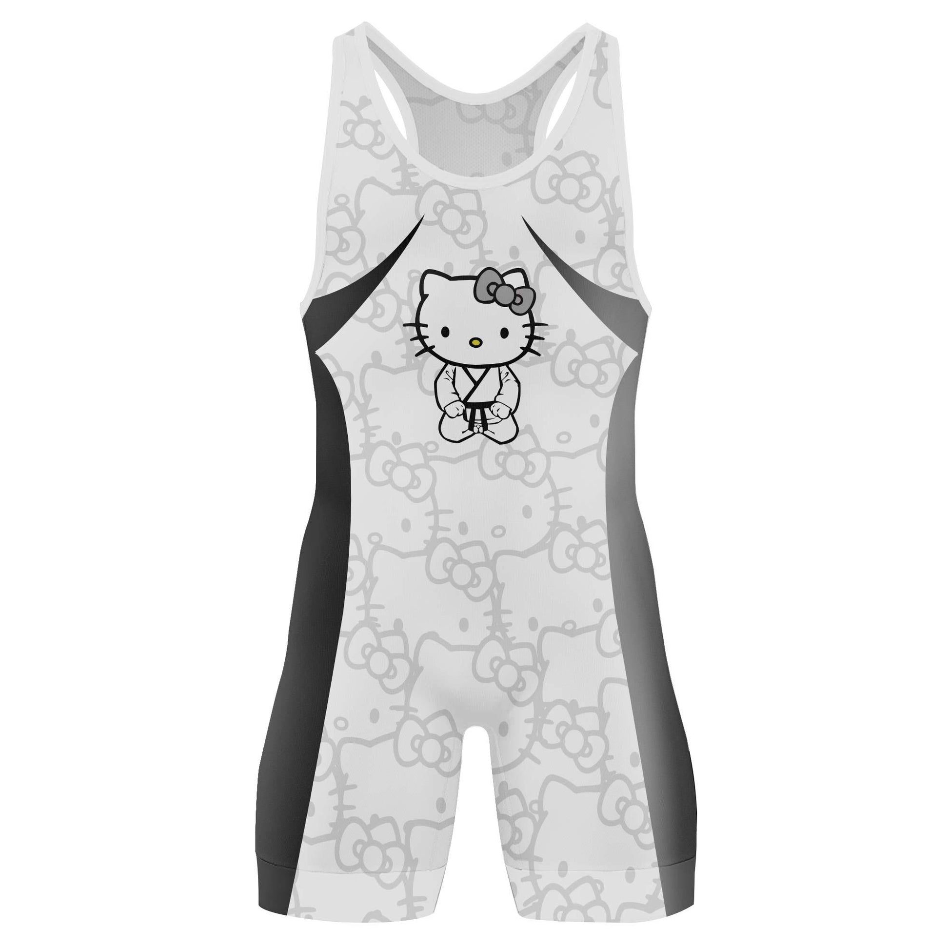 Hello Kitty Jiu Jitsu White Wrestling Singlet