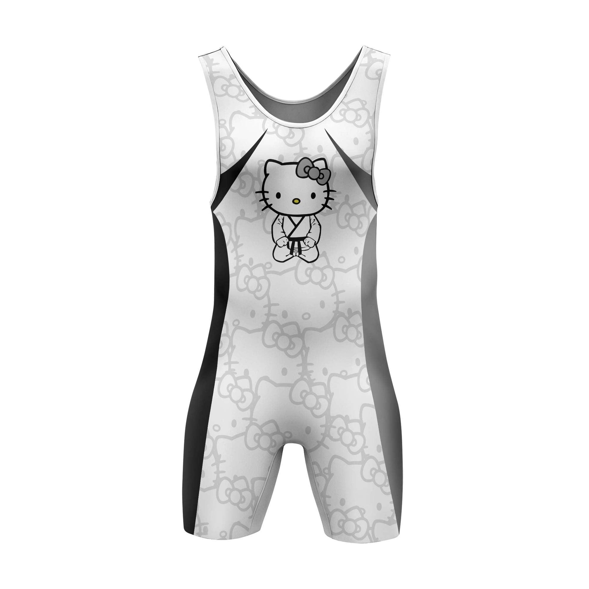 Hello Kitty Jiu Jitsu White Wrestling Singlet