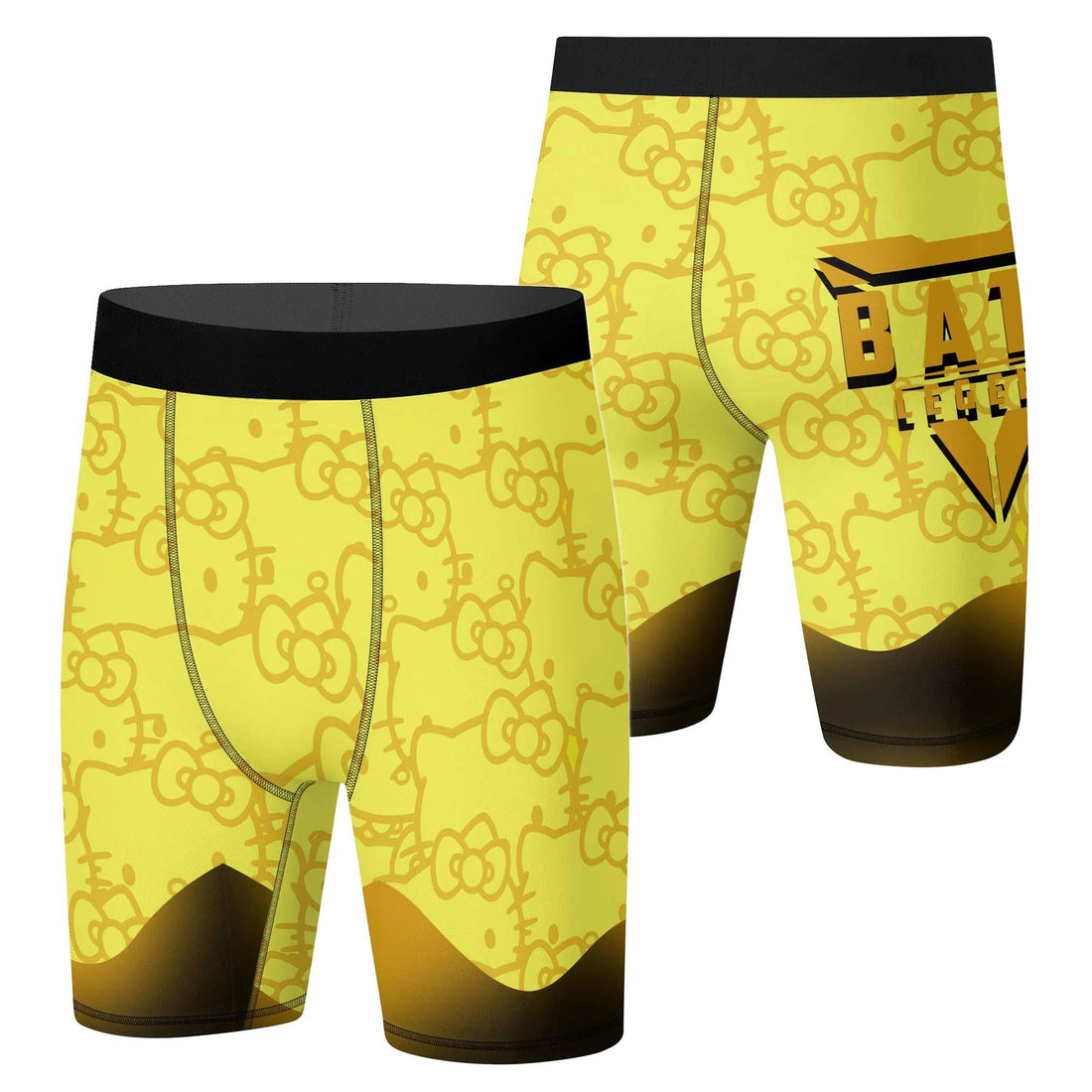 Hello Kitty Jiu Jitsu Yellow Compression Shorts