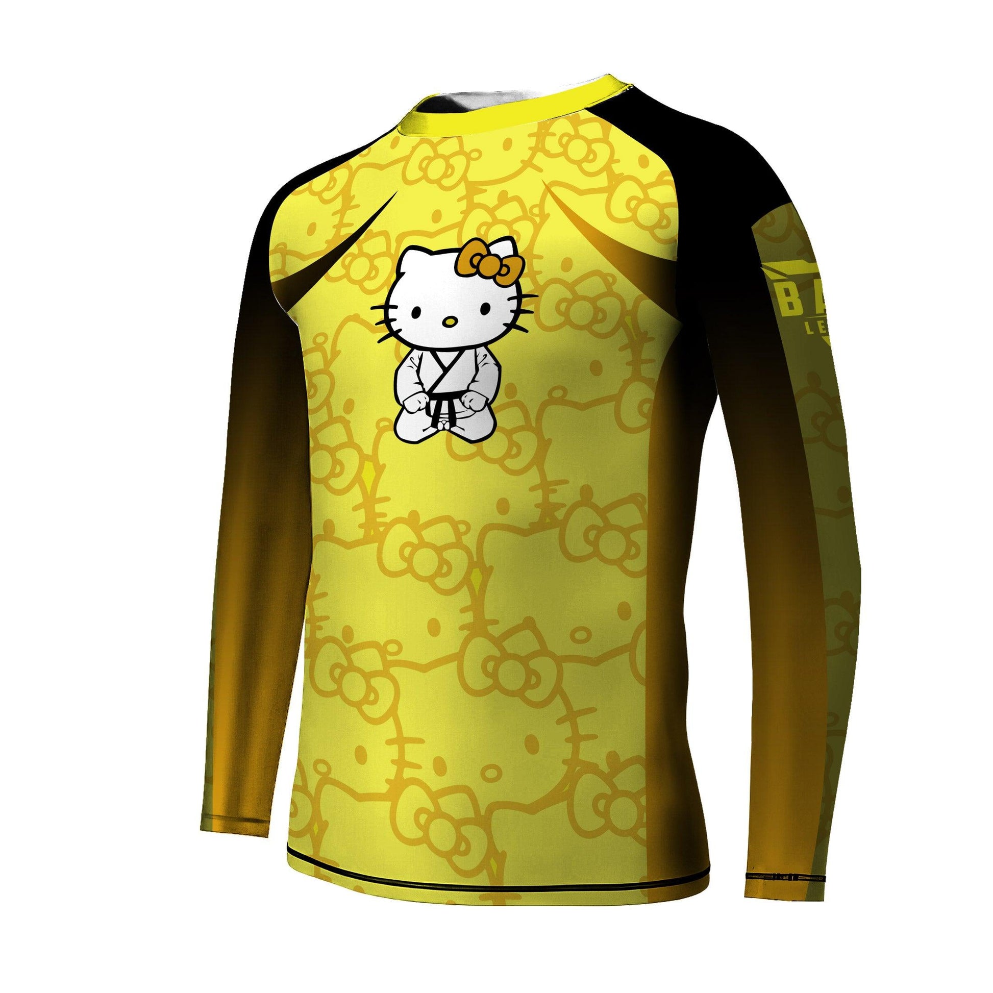 Hello Kitty Jiu Jitsu Yellow Kids Rash Guard