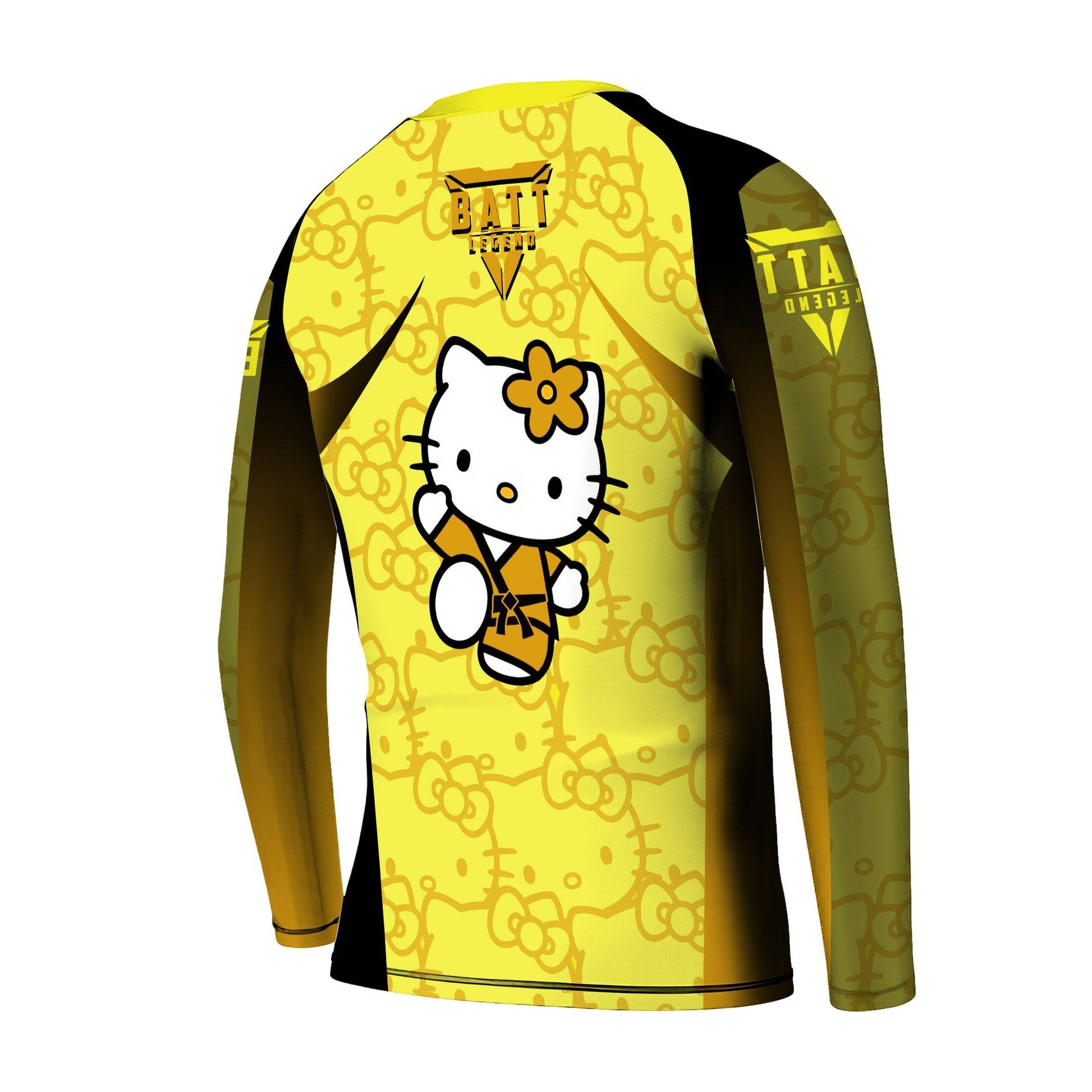 Hello Kitty Jiu Jitsu Yellow Kids Rash Guard