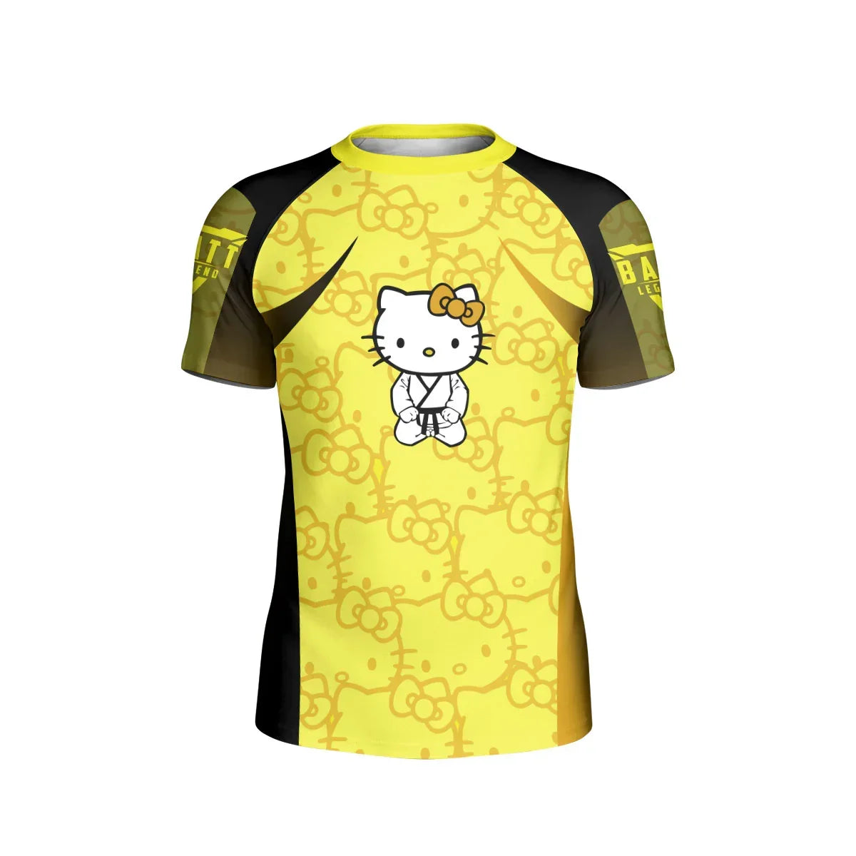 Hello Kitty Jiu Jitsu Yellow Kids Rash Guard