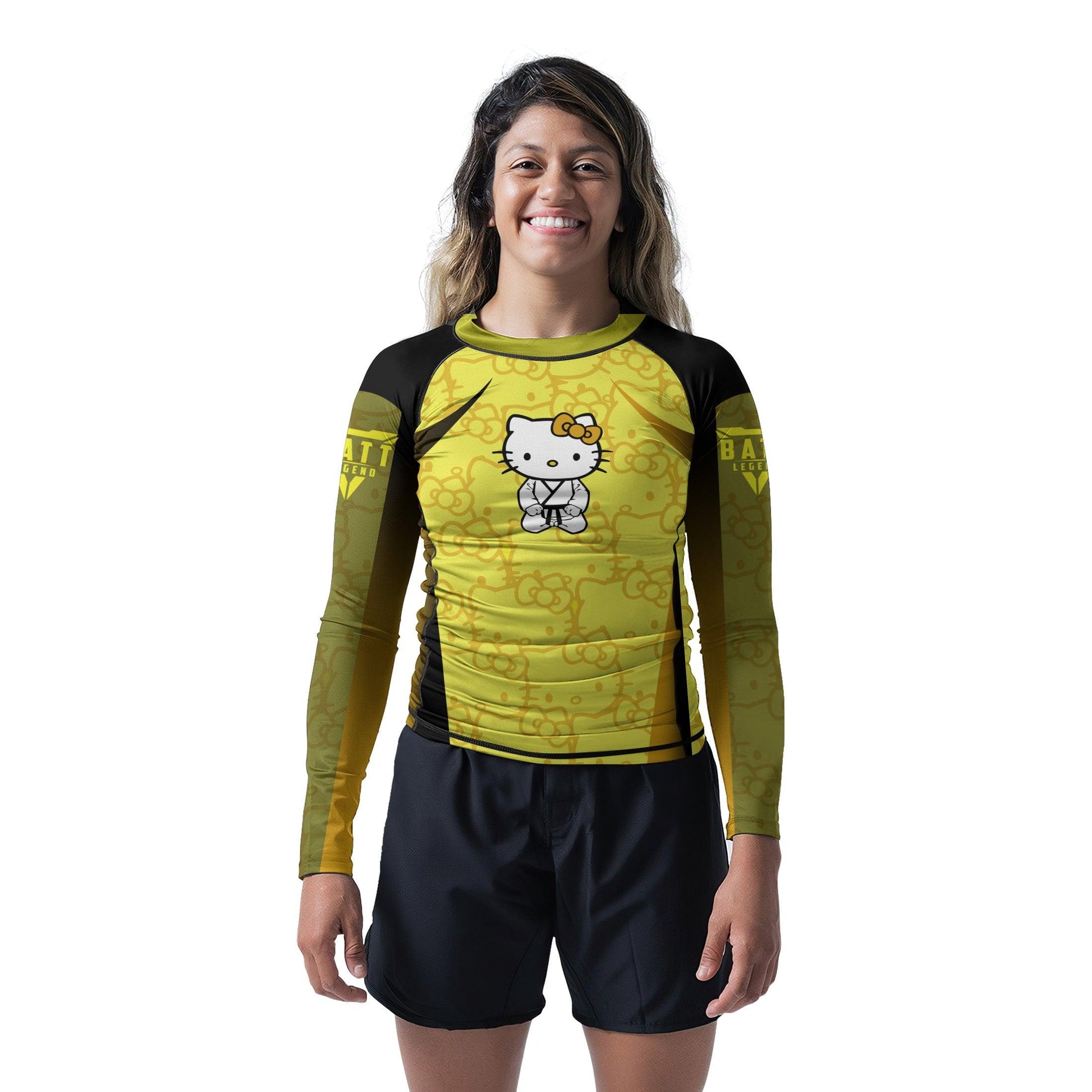 Hello Kitty Jiu Jitsu Yellow Rash Guard